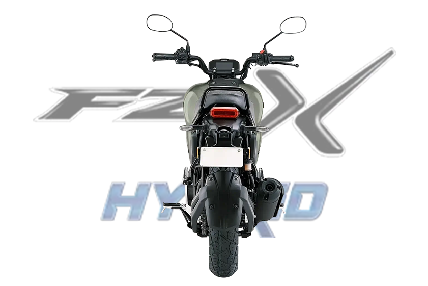 Yamaha FZ-X Hybrid back Side Pose listed at Oxena yamaha in Coimbatore