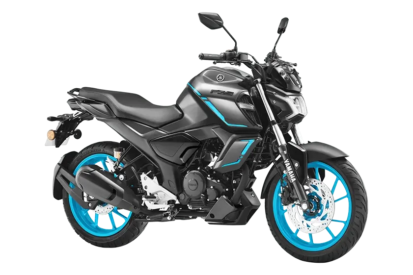Yamaha FZ-S Fi Hybrid cyan grey color listed at Oxena yamaha in Coimbatore