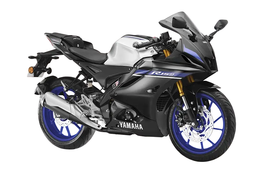 Yamaha R15M METALLIC GREY Oxena Motors showroom in Coimbatore