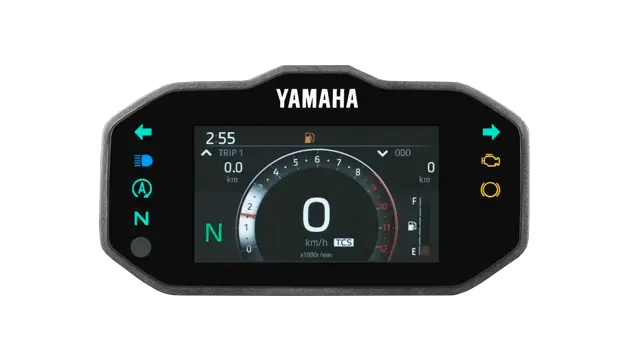 Yamaha FZ-X Hybrid multi function lcd instrument cluster at Oxena yamaha in Coimbatore