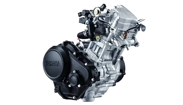 Yamaha XSR 155 liquid-cooled 155cc engine at Oxena Motors showroom