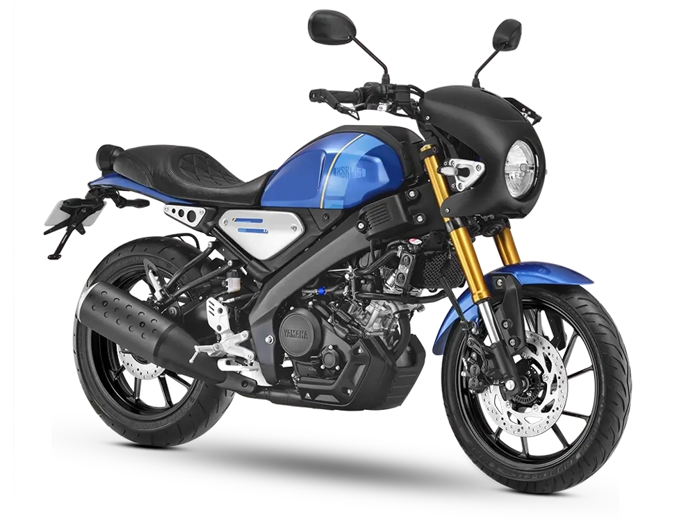 Get your Yamaha Blue XSR 155 caferacer modification at Oxena Yamaha